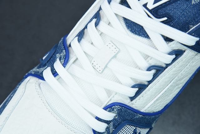 Louis Vuitton LV Trainer Monogram Denim White Blue Louis Vuitton LV Trainer Monogram Denim White Blue