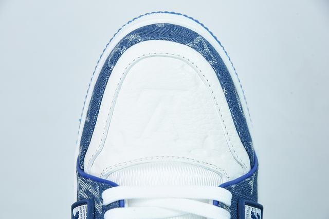 Louis Vuitton LV Trainer Monogram Denim White Blue Louis Vuitton LV Trainer Monogram Denim White Blue