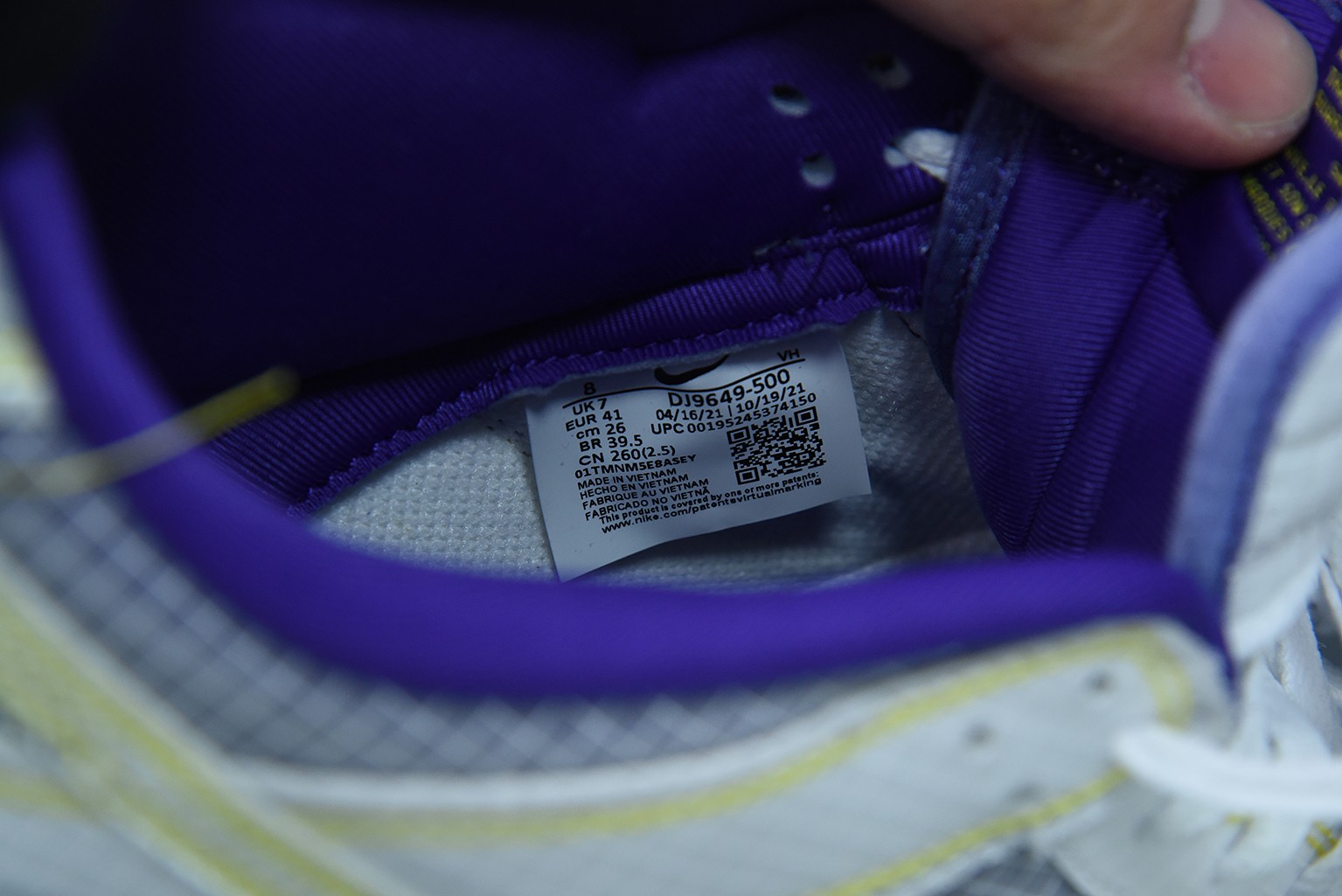Nike Dunk Low Union Passport Pack Court Purple Nike Dunk Low Union Passport Pack Court Purple