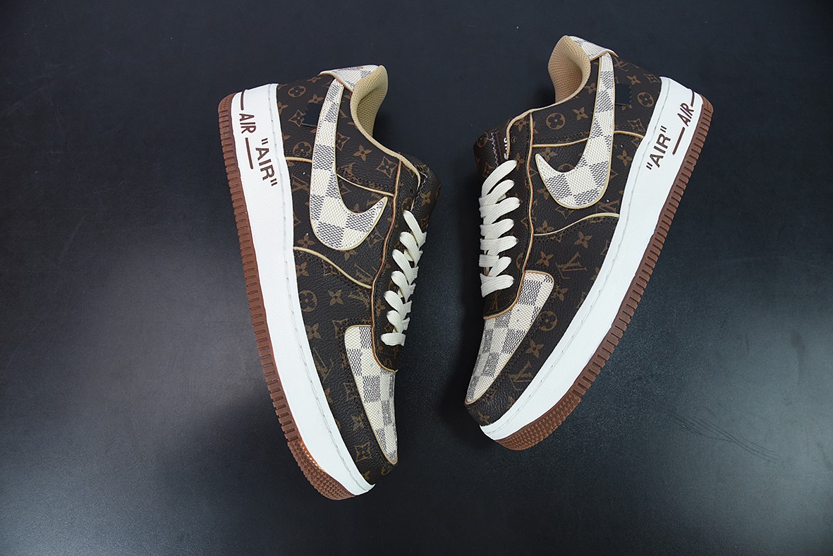 Nike Air force 1Low Louis Vuitton Monogram Brown Damier Azur Nike Air force 1Low Louis Vuitton Monogram Brown Damier Azur
