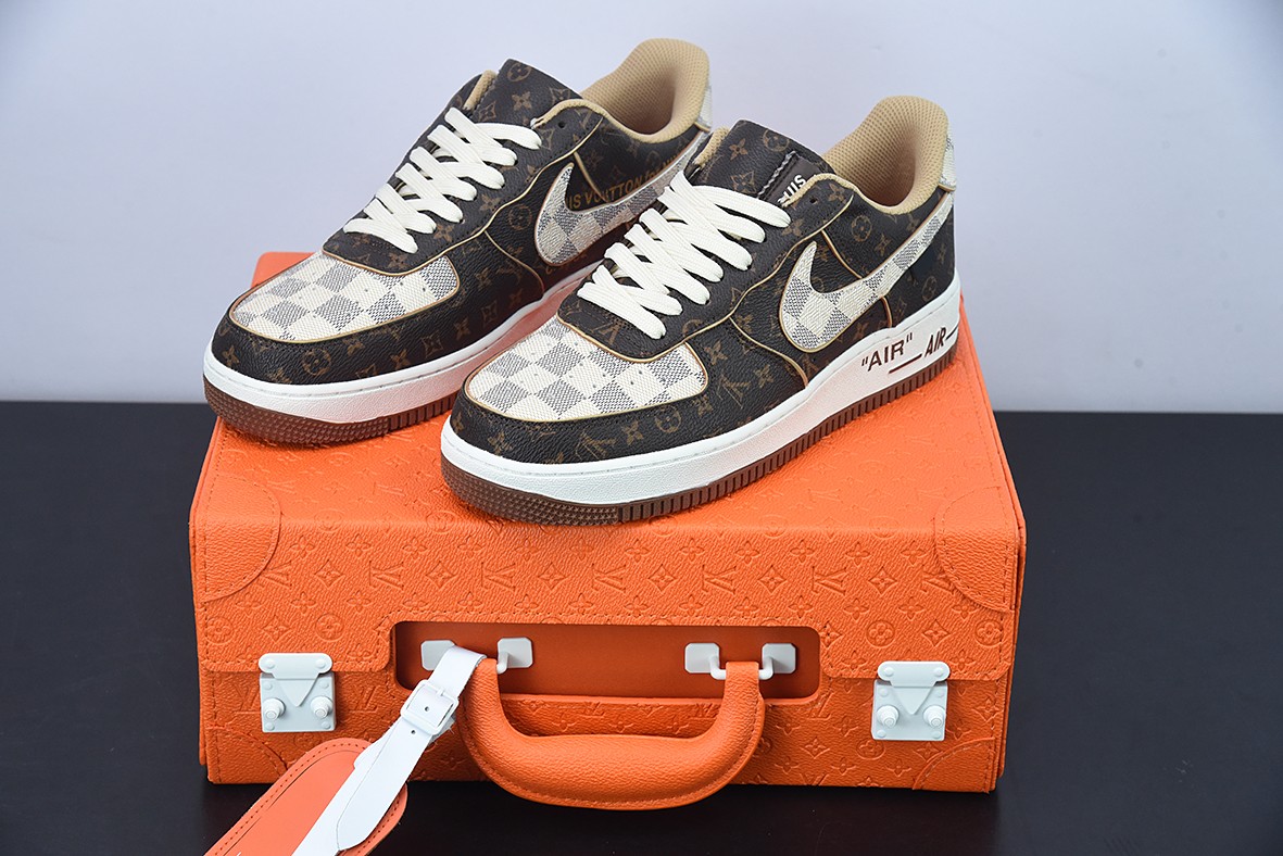 Nike Air force 1Low Louis Vuitton Monogram Brown Damier Azur Nike Air force 1Low Louis Vuitton Monogram Brown Damier Azur