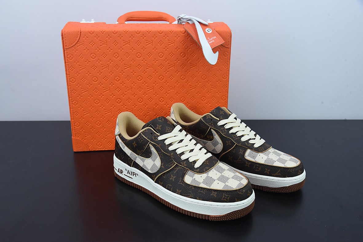 Nike Air force 1Low Louis Vuitton Monogram Brown Damier Azur Nike Air force 1Low Louis Vuitton Monogram Brown Damier Azur