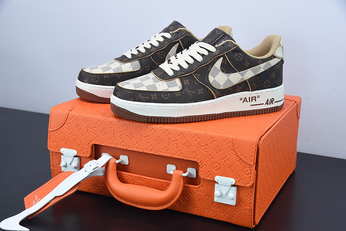 Nike Air force 1Low Louis Vuitton Monogram Brown Damier Azur Nike Air force 1Low Louis Vuitton Monogram Brown Damier Azur