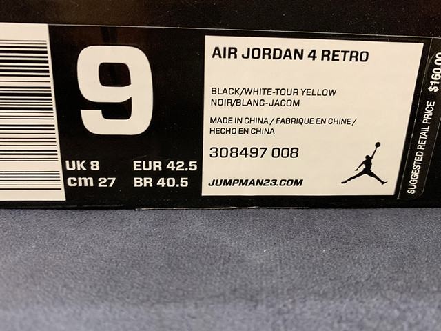 Jordan 4 Retro Thunder Jordan 4 Retro Thunder