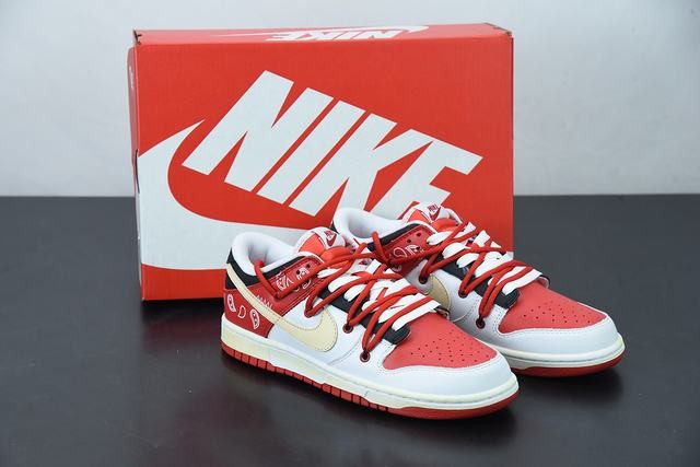 Off-White x Nk Dunk Low “University Red” Off-White x Nk Dunk Low “University Red”