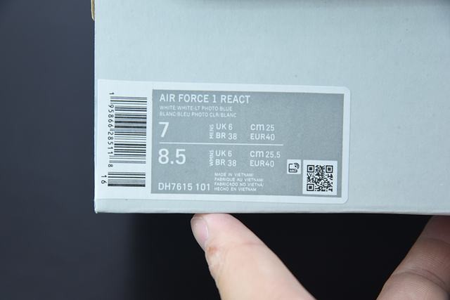 Nike Air Force 1 Low React Split White Photo Blue Nike Air Force 1 Low React Split White Photo Blue
