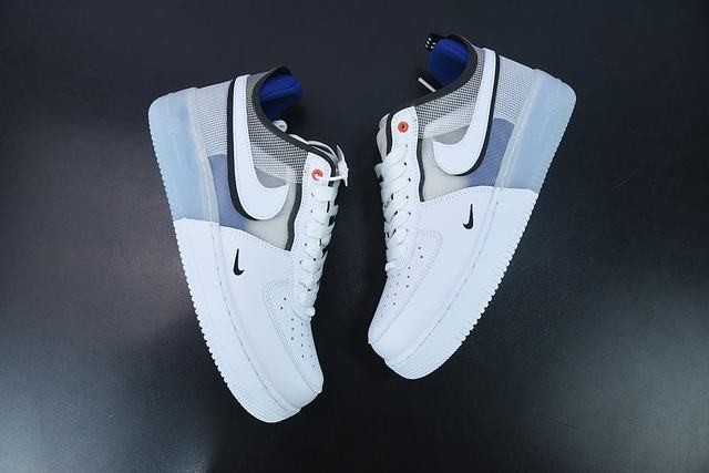Nike Air Force 1 Low React Split White Photo Blue Nike Air Force 1 Low React Split White Photo Blue