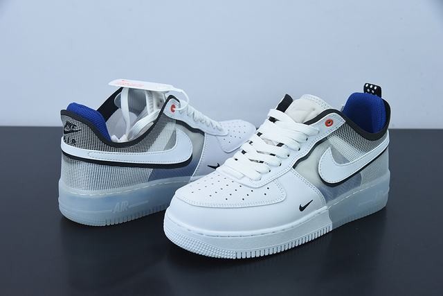 Nike Air Force 1 Low React Split White Photo Blue Nike Air Force 1 Low React Split White Photo Blue