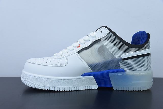 Nike Air Force 1 Low React Split White Photo Blue Nike Air Force 1 Low React Split White Photo Blue