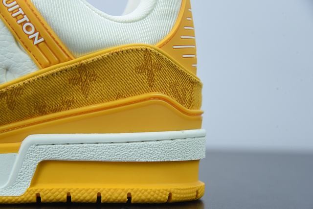 Louis Vuitton Trainer Yellow Monogram Denim White Louis Vuitton Trainer Yellow Monogram Denim White