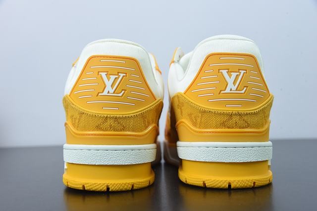 Louis Vuitton Trainer Yellow Monogram Denim White Louis Vuitton Trainer Yellow Monogram Denim White