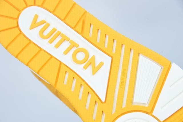 Louis Vuitton Trainer Yellow Monogram Denim White Louis Vuitton Trainer Yellow Monogram Denim White