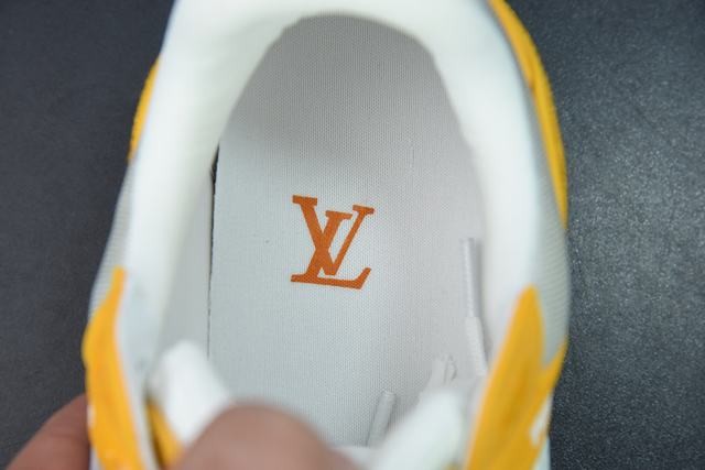 Louis Vuitton Trainer Yellow Monogram Denim White Louis Vuitton Trainer Yellow Monogram Denim White