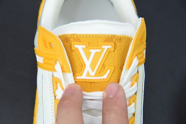 Louis Vuitton Trainer Yellow Monogram Denim White Louis Vuitton Trainer Yellow Monogram Denim White