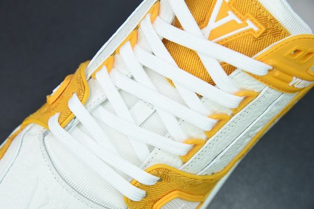 Louis Vuitton Trainer Yellow Monogram Denim White Louis Vuitton Trainer Yellow Monogram Denim White