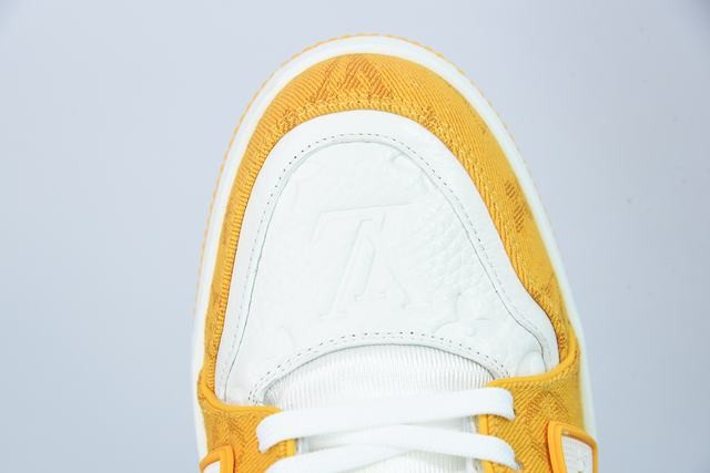 Louis Vuitton Trainer Yellow Monogram Denim White Louis Vuitton Trainer Yellow Monogram Denim White