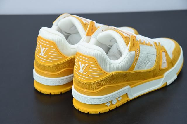 Louis Vuitton Trainer Yellow Monogram Denim White Louis Vuitton Trainer Yellow Monogram Denim White