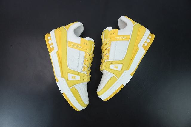 Louis Vuitton Trainer Yellow White Monogram Louis Vuitton Trainer Yellow White Monogram