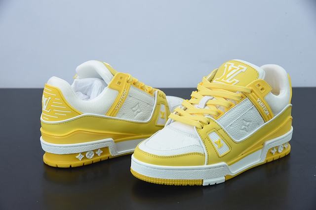 Louis Vuitton Trainer Yellow White Monogram Louis Vuitton Trainer Yellow White Monogram