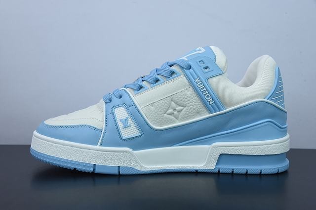 Louis Vuitton Trainer Low White Sky Blue Louis Vuitton Trainer Low White Sky Blue