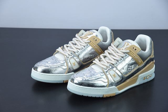 Louis Vuitton Trainer Metallic Beige Louis Vuitton Trainer Metallic Beige