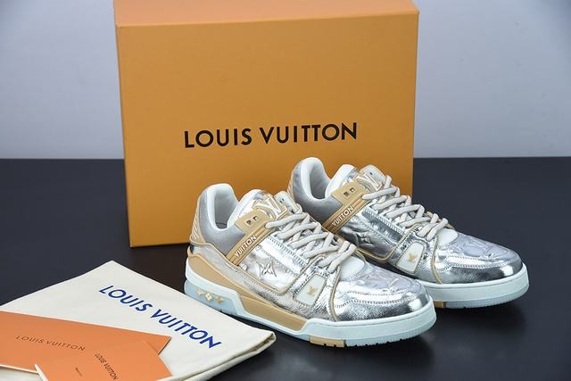 Louis Vuitton Trainer Metallic Beige Louis Vuitton Trainer Metallic Beige