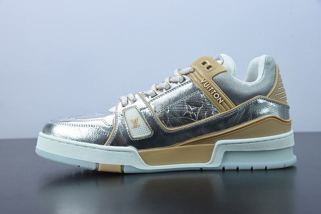 Louis Vuitton Trainer Metallic Beige Louis Vuitton Trainer Metallic Beige