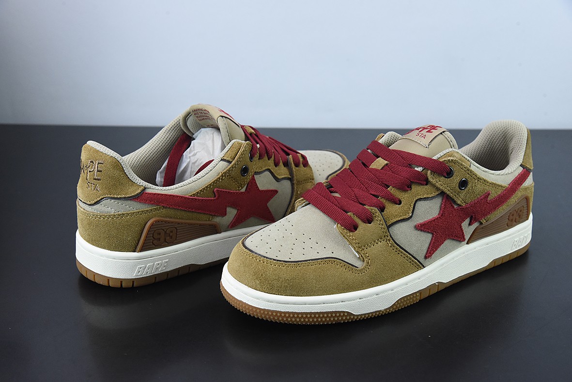 A Bathing Ape Sk8 Sta Wheat Red A Bathing Ape Sk8 Sta Wheat Red