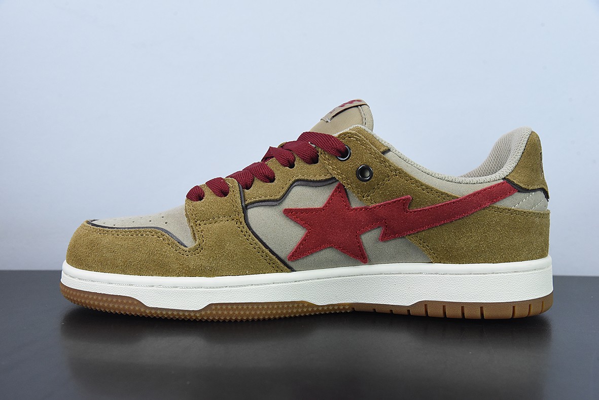 A Bathing Ape Sk8 Sta Wheat Red A Bathing Ape Sk8 Sta Wheat Red