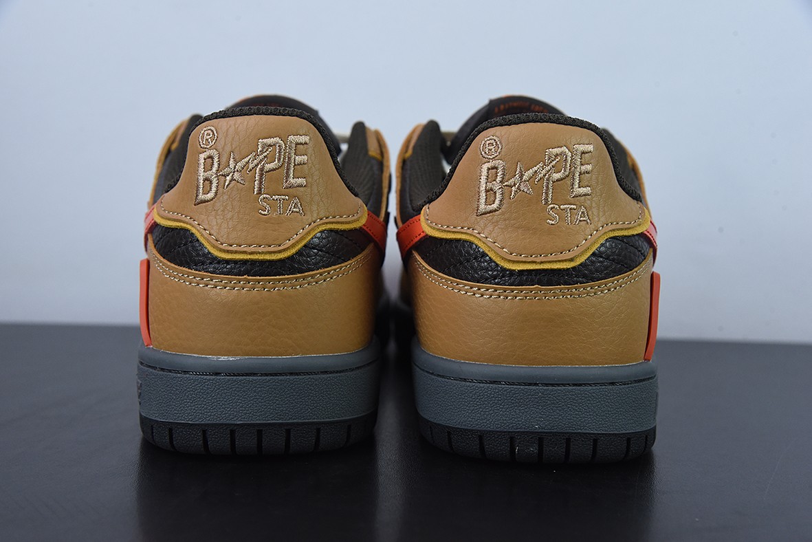A Bathing Ape Bape SK8 Sta Brown Orange A Bathing Ape Bape SK8 Sta Brown Orange