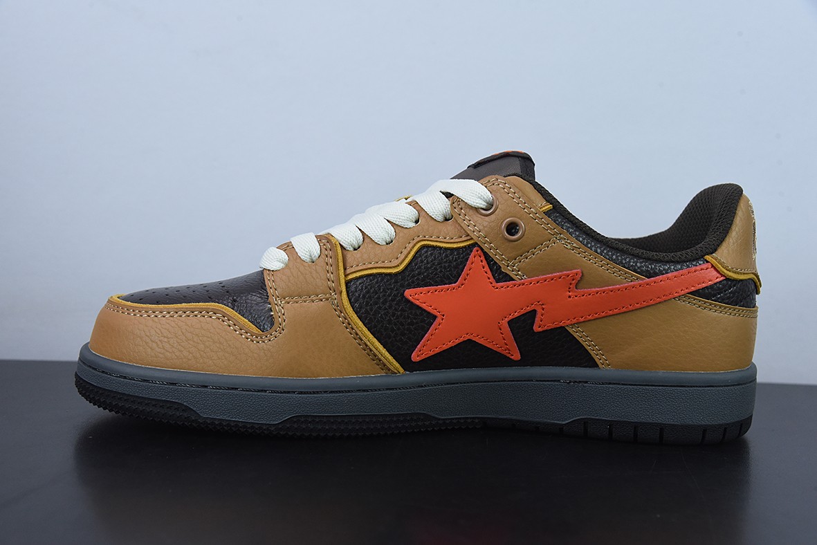 A Bathing Ape Bape SK8 Sta Brown Orange A Bathing Ape Bape SK8 Sta Brown Orange
