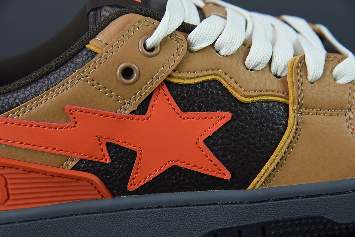 A Bathing Ape Bape SK8 Sta Brown Orange A Bathing Ape Bape SK8 Sta Brown Orange