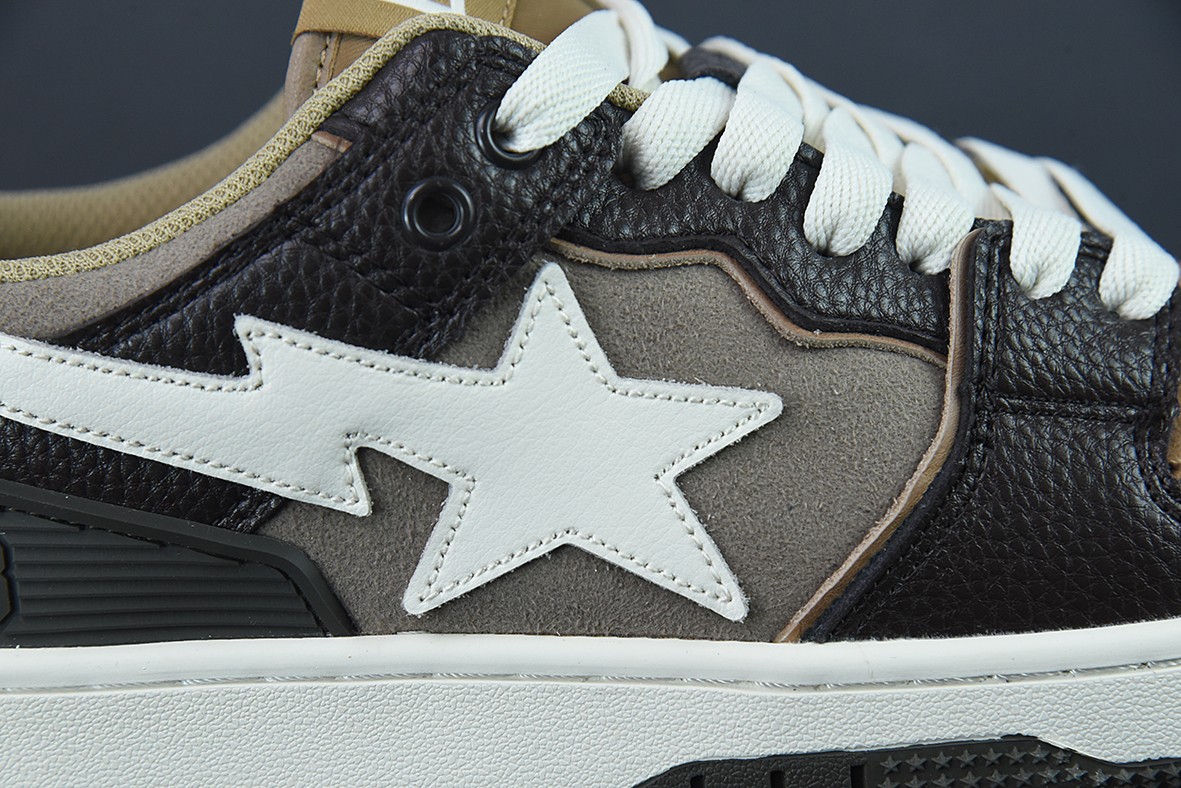 A Bathing Ape Bape SK8 Sta Brown Ivory A Bathing Ape Bape SK8 Sta Brown Ivory