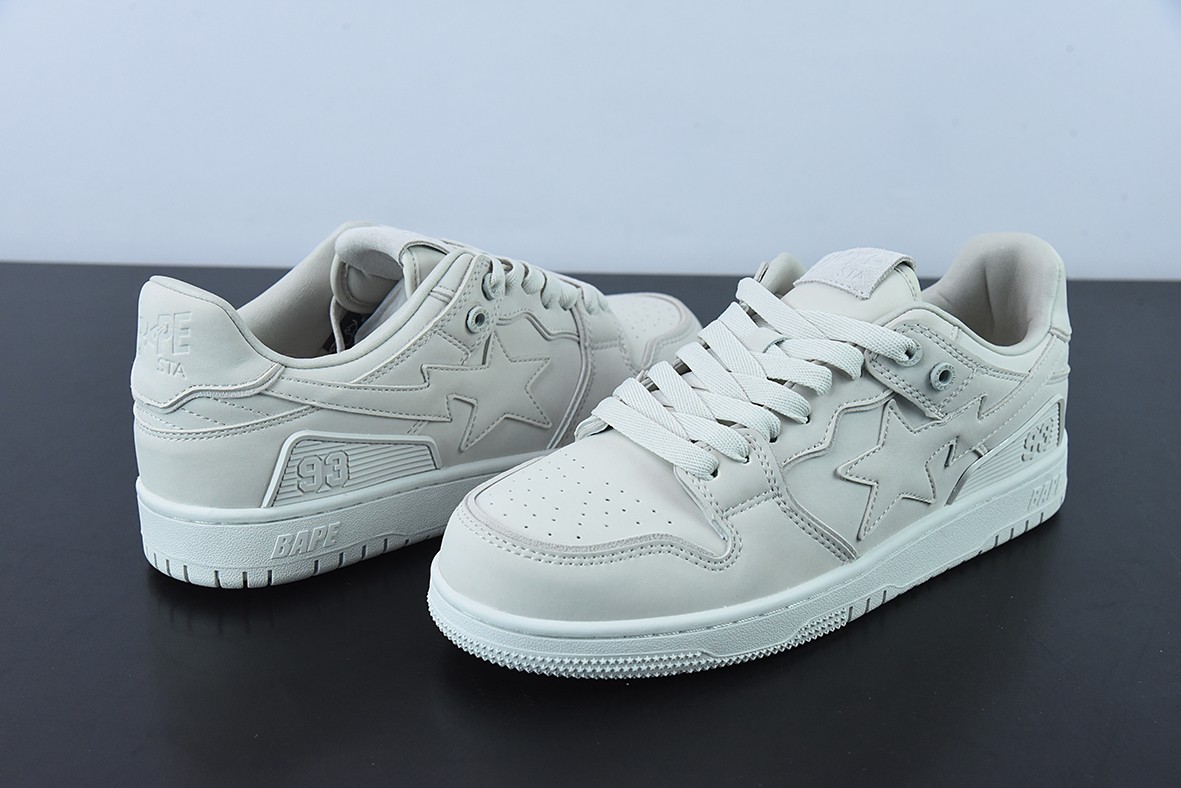 A Bathing Ape Bape SK8 Sta Triple White A Bathing Ape Bape SK8 Sta Triple White