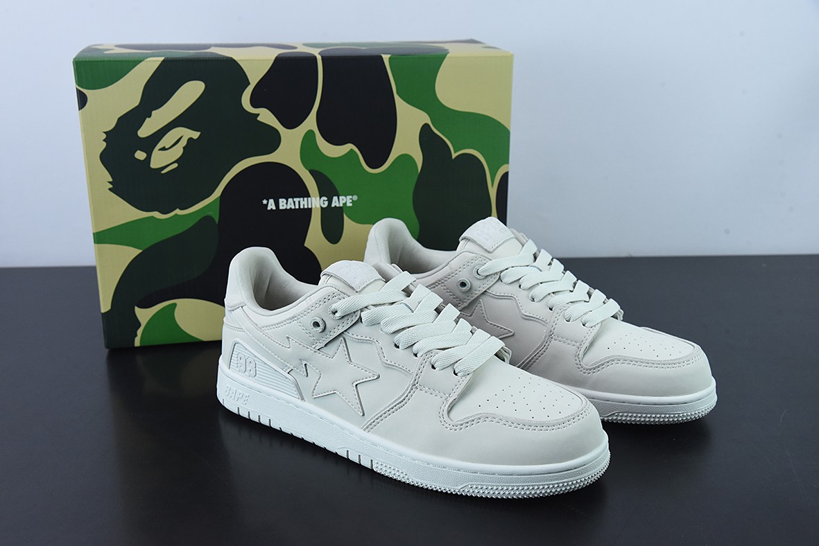 A Bathing Ape Bape SK8 Sta Triple White A Bathing Ape Bape SK8 Sta Triple White