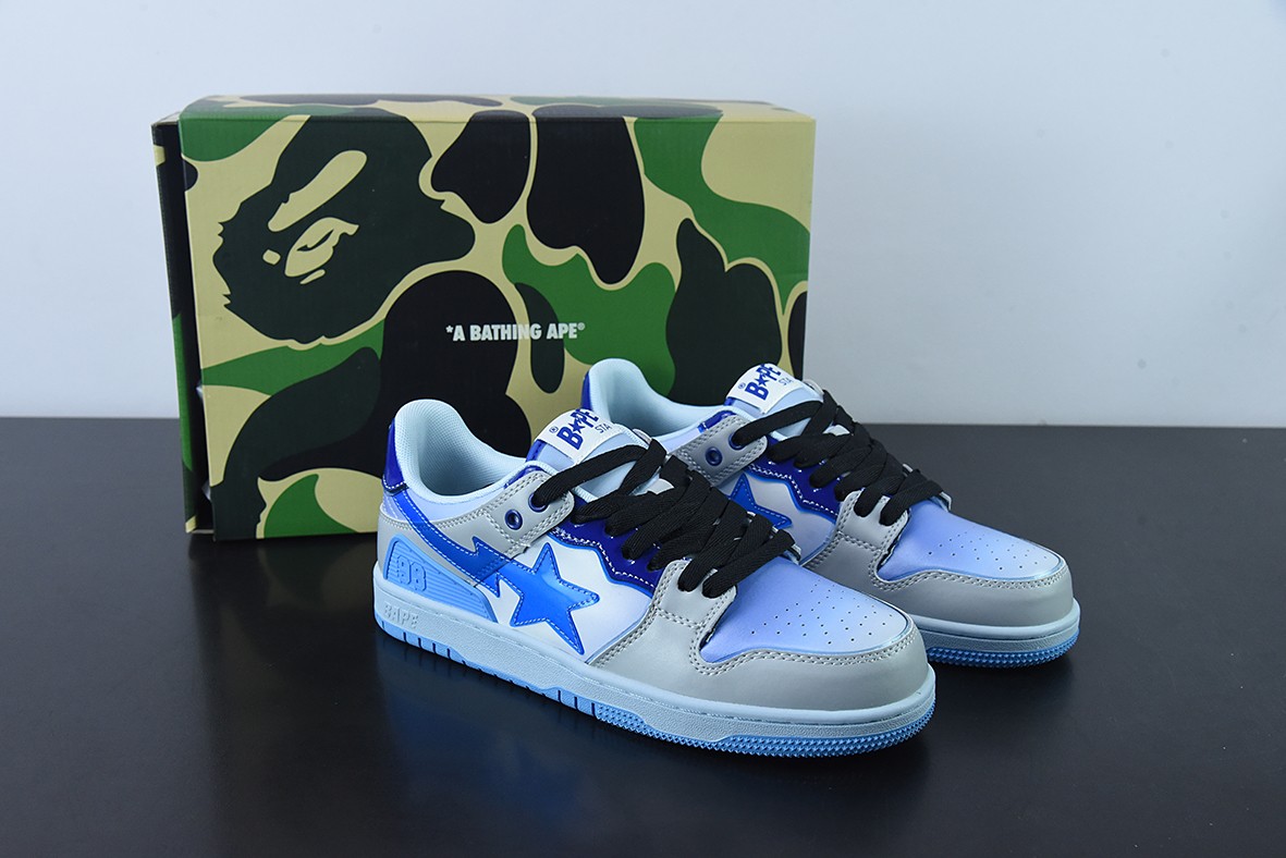 A Bathing Ape Bape SK8 Sta Blue White A Bathing Ape Bape SK8 Sta Blue White