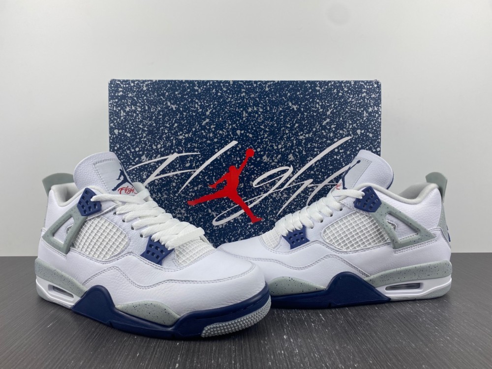 Jordan 4 Retro White Midnight Navy Jordan 4 Retro White Midnight Navy