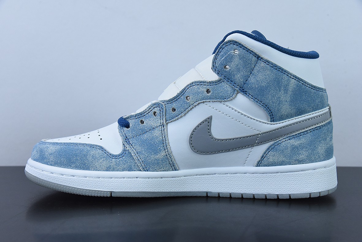 Jordan 1 Mid French Blue Fire Red Jordan 1 Mid French Blue Fire Red