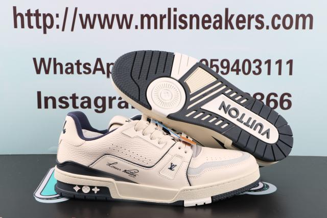 Louis Vuitton LV Trainer #54 Signature White Marine