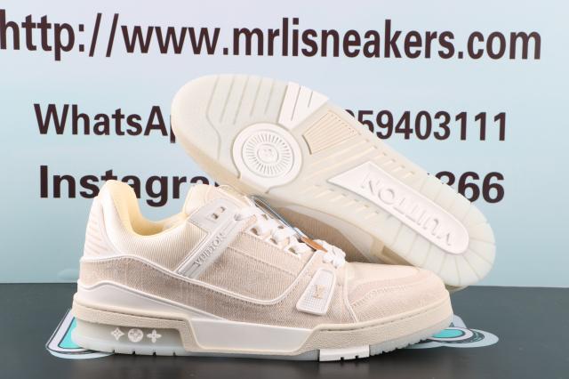 Louis Vuitton LV Trainer Beige Monogram Demin $ 159.00