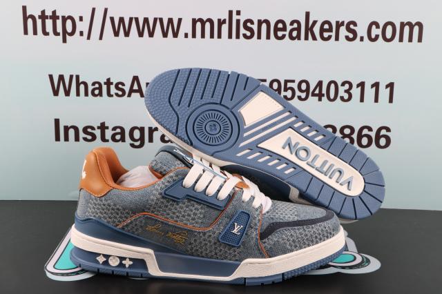 Louis Vuitton LV Trainer Blue Damier 3D Denim