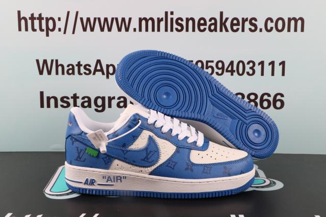 Louis Vuitton Nike Air Force 1 Low By Virgil Abloh White Royal