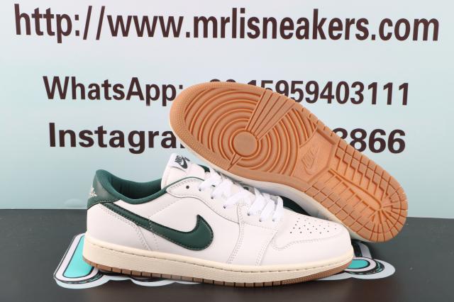 Jordan 1 Retro Low Green White