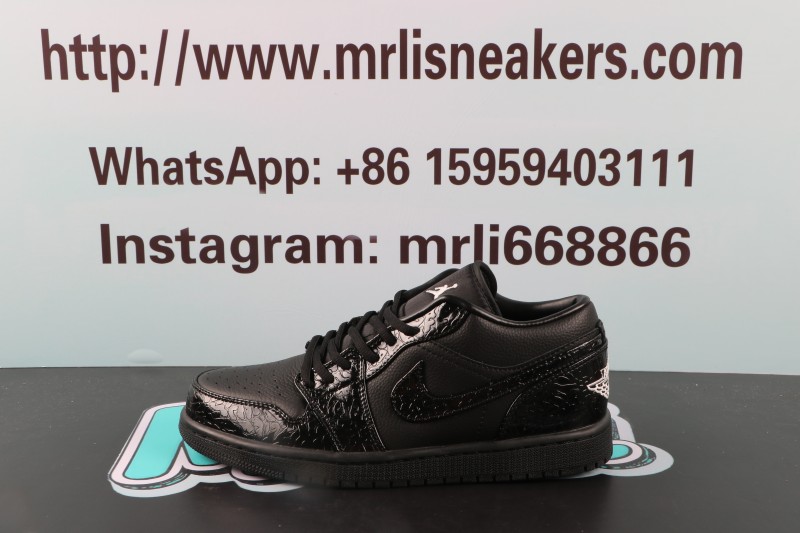 Jordan 1 Low SE Patent Elephant Black (Womens')