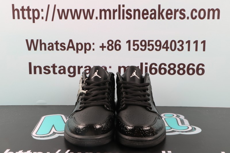 Jordan 1 Low SE Patent Elephant Black (Womens')
