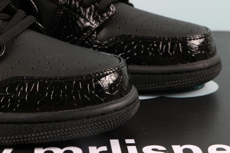 Jordan 1 Low SE Patent Elephant Black (Womens')