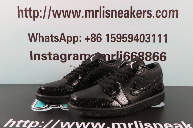 Jordan 1 Low SE Patent Elephant Black (Womens')