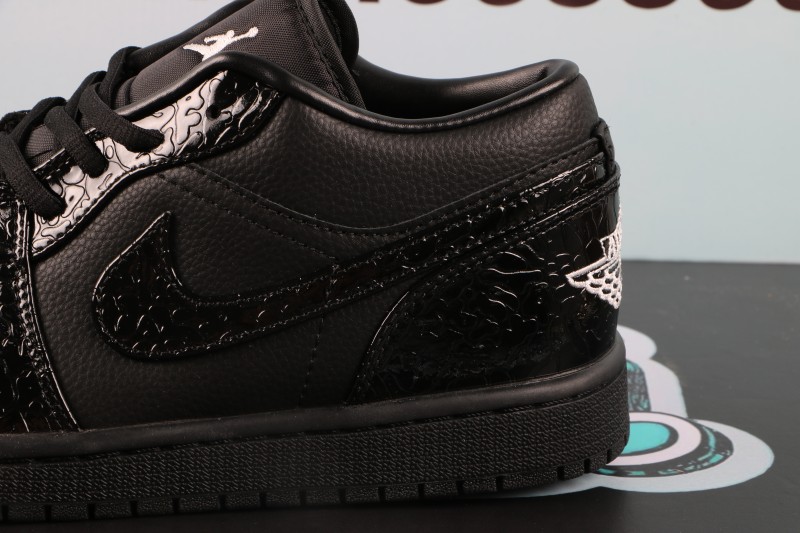 Jordan 1 Low SE Patent Elephant Black (Womens')