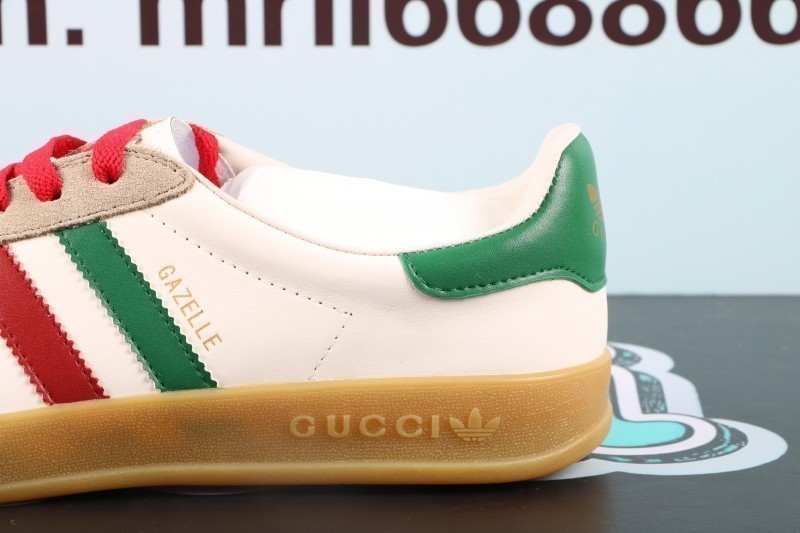 Gucci Gazelle White Green Red