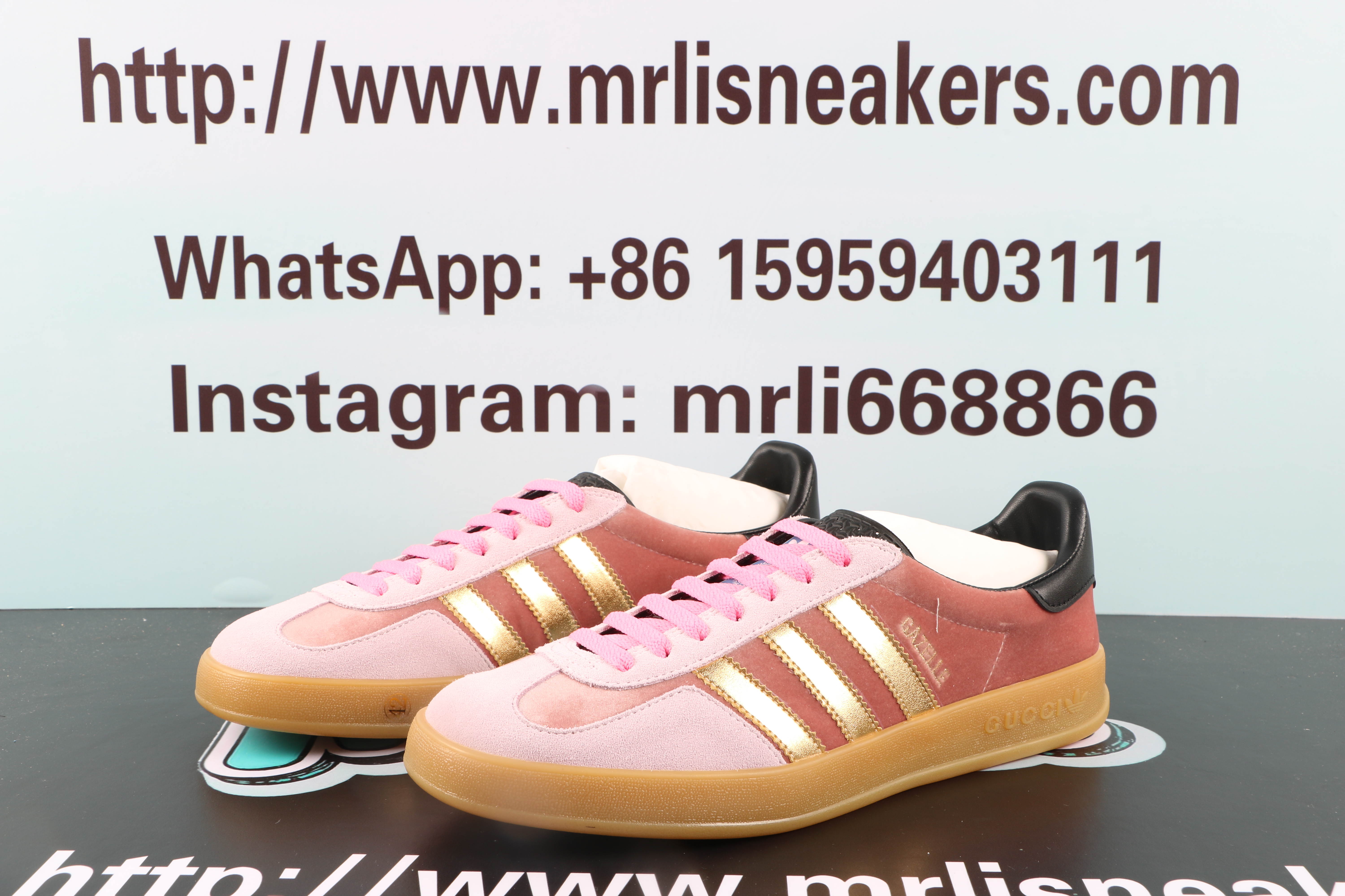 Gucci Gazelle Pink Black